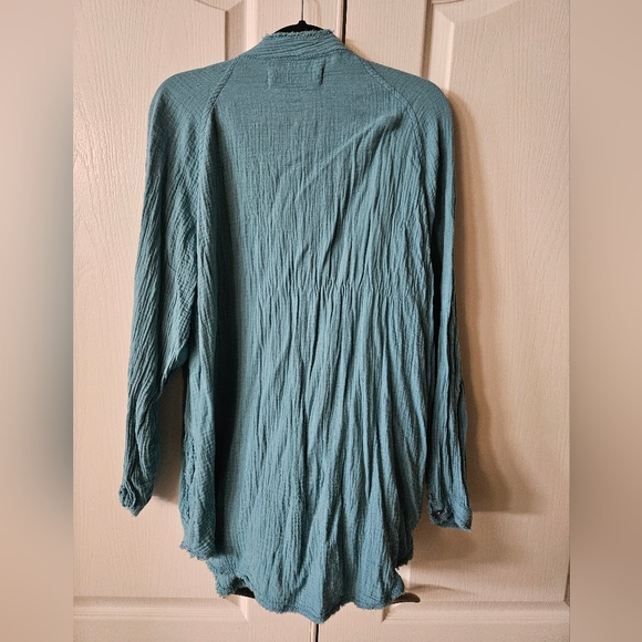 We The Free Summer Daydream Buttondown, muted aqua blue, xsmall - Picture 2 of 5